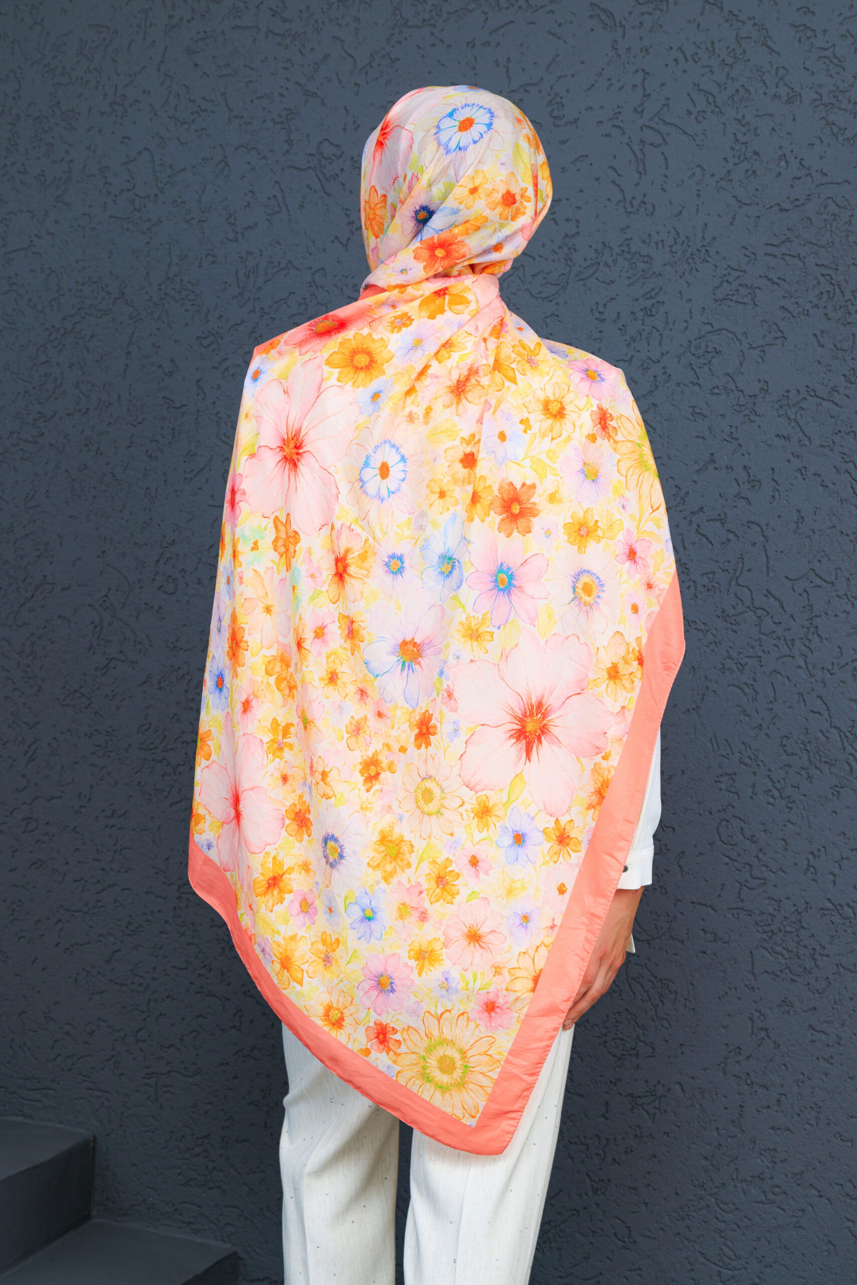 Eleya Şal Serisi - 469-008 - V- 5 - Portakal - Görsel 4