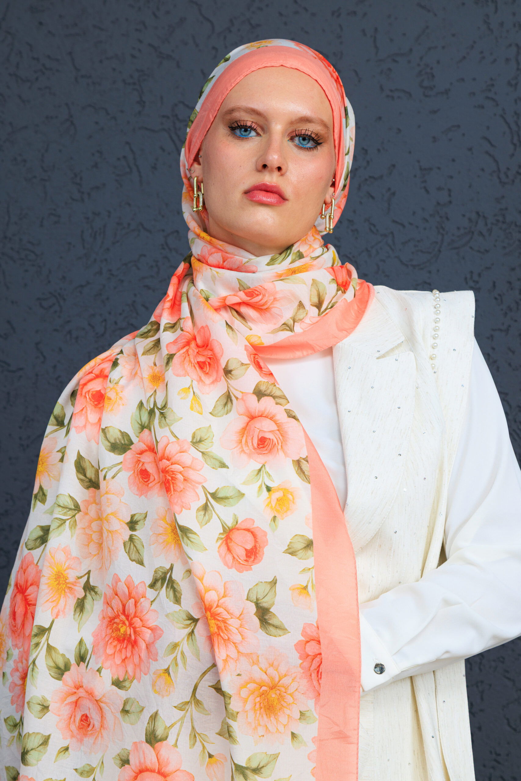 İbiza Şal Serisi- 469-004- V-4 - Şeftali - Görsel 3