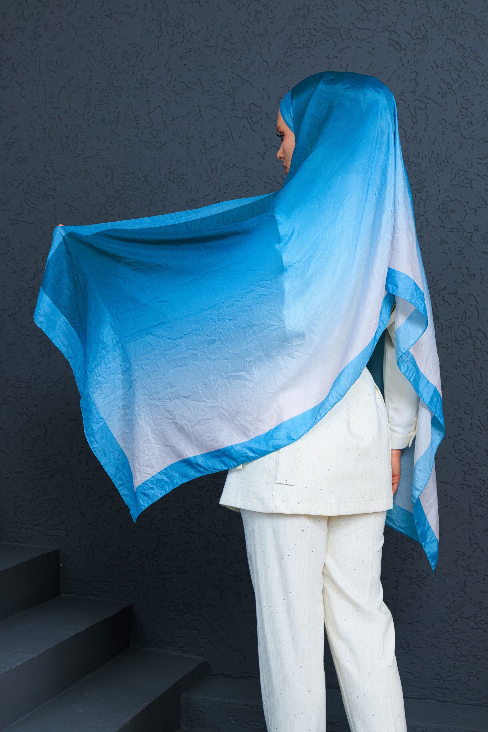 Lodos Şal Serisi- Z-2240 - V-14 - Okyanus - Görsel 3