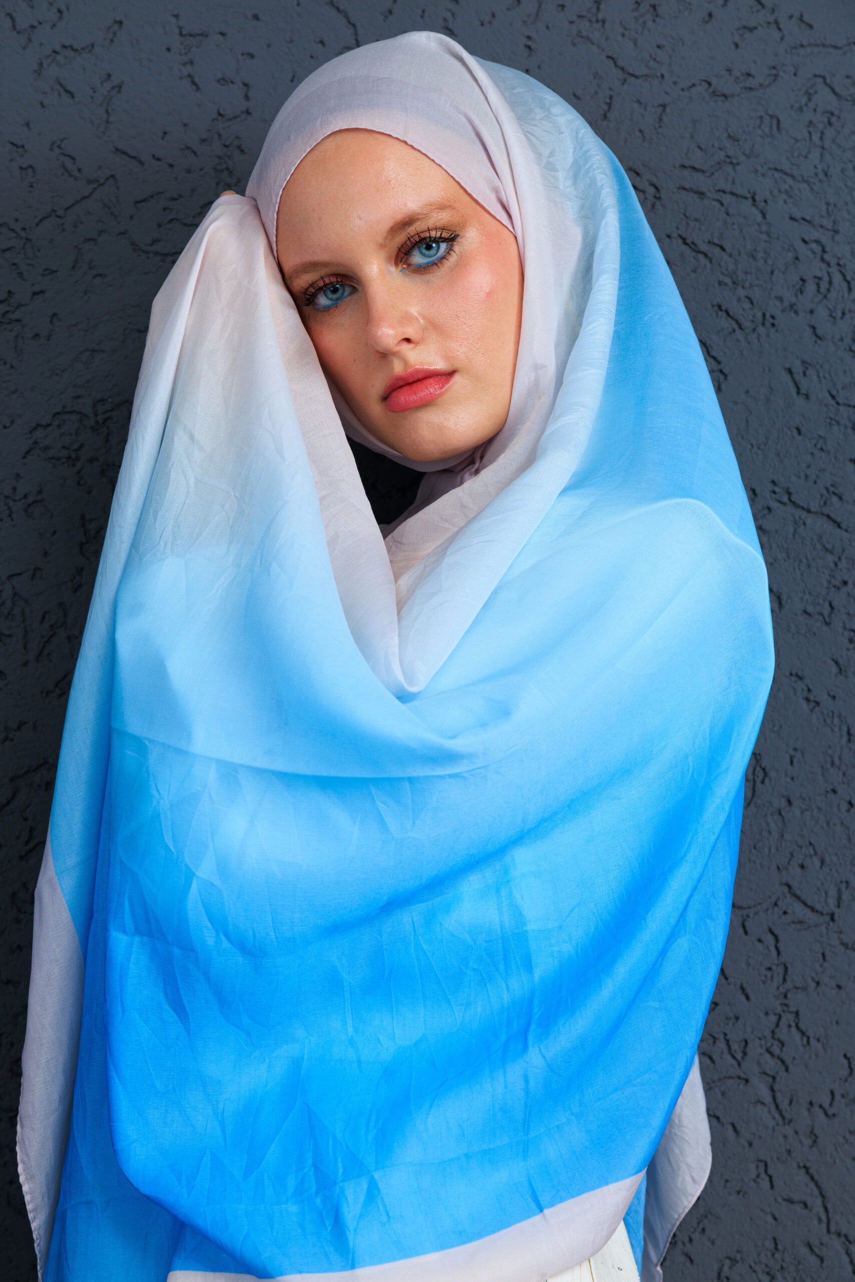 Lodos Şal Serisi- Z-2240 - V-5 - Gök Mavi - Görsel 2