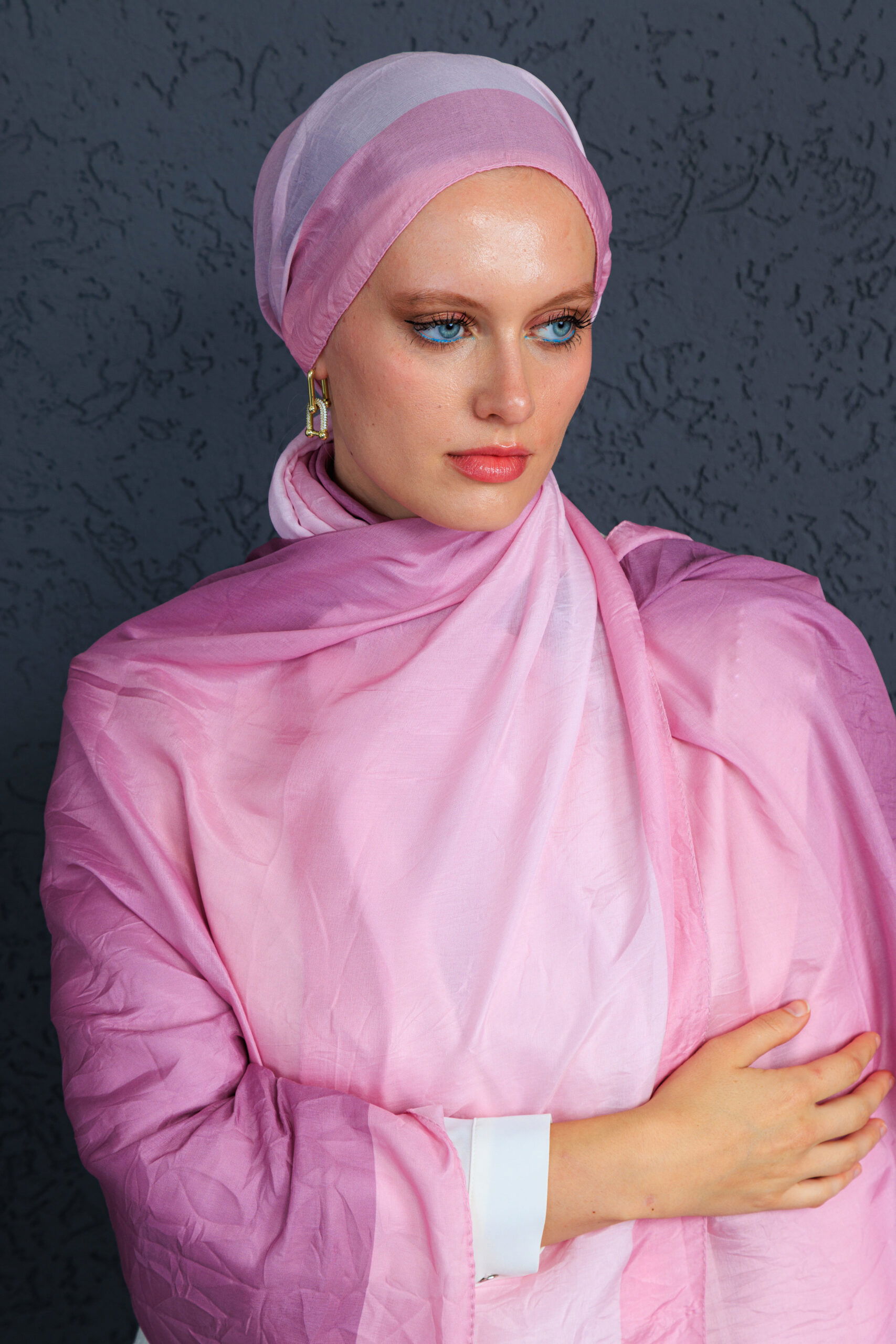 Lodos Şal Serisi- Z-2240 - V-25 - Derin Pembe