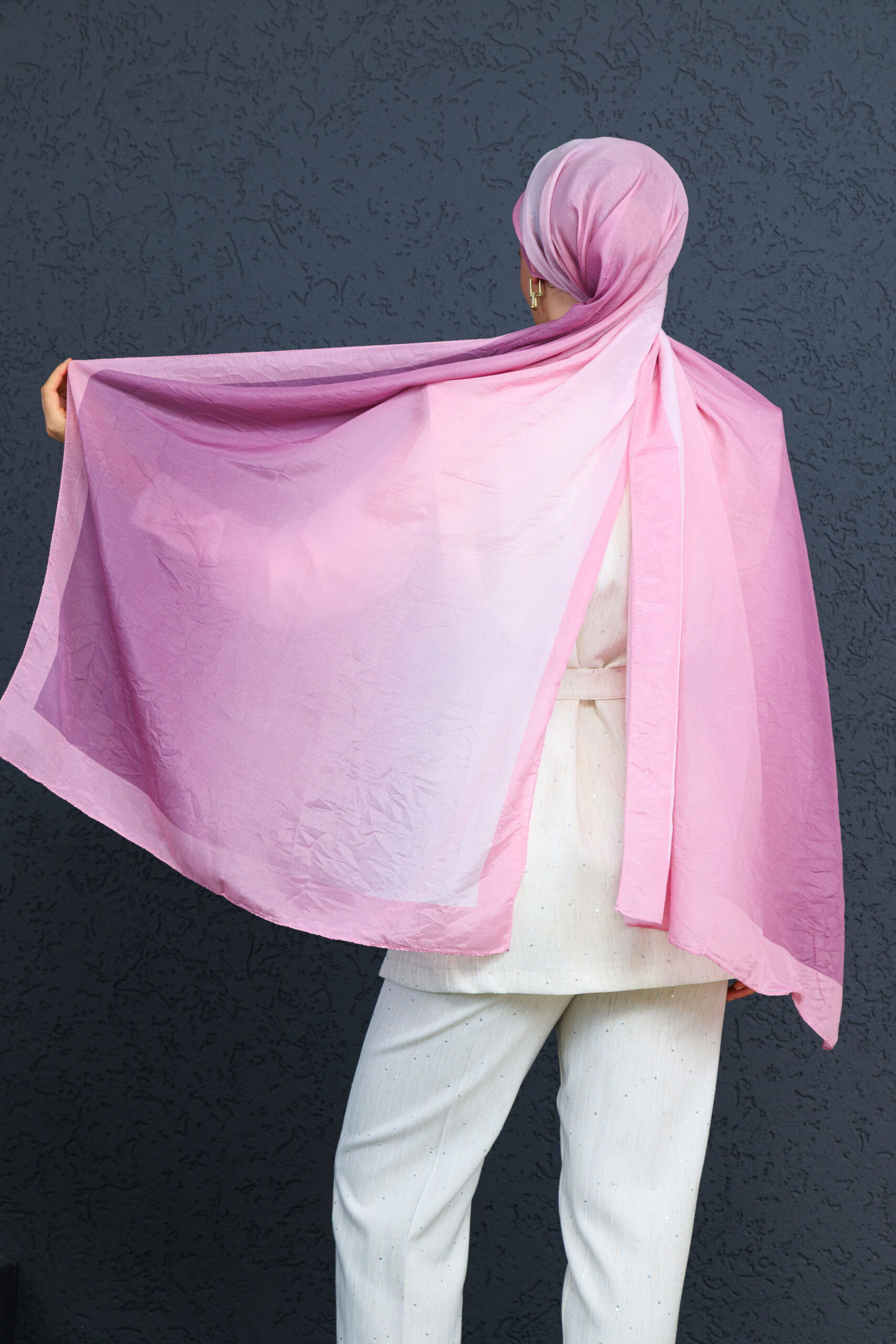 Lodos Şal Serisi- Z-2240 - V-25 - Derin Pembe - Görsel 3