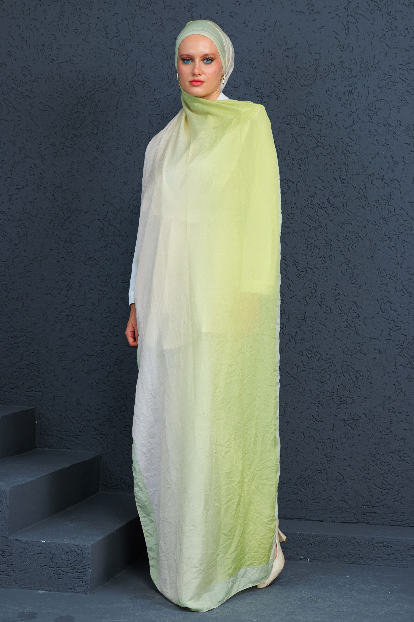 Lodos Şal Serisi- Z-2240 - V-17 - Zeytin Yeşil - Görsel 5