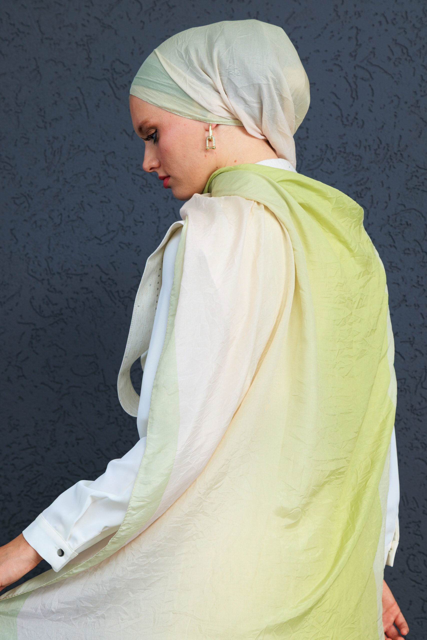 Lodos Şal Serisi- Z-2240 - V-17 - Zeytin Yeşil - Görsel 2