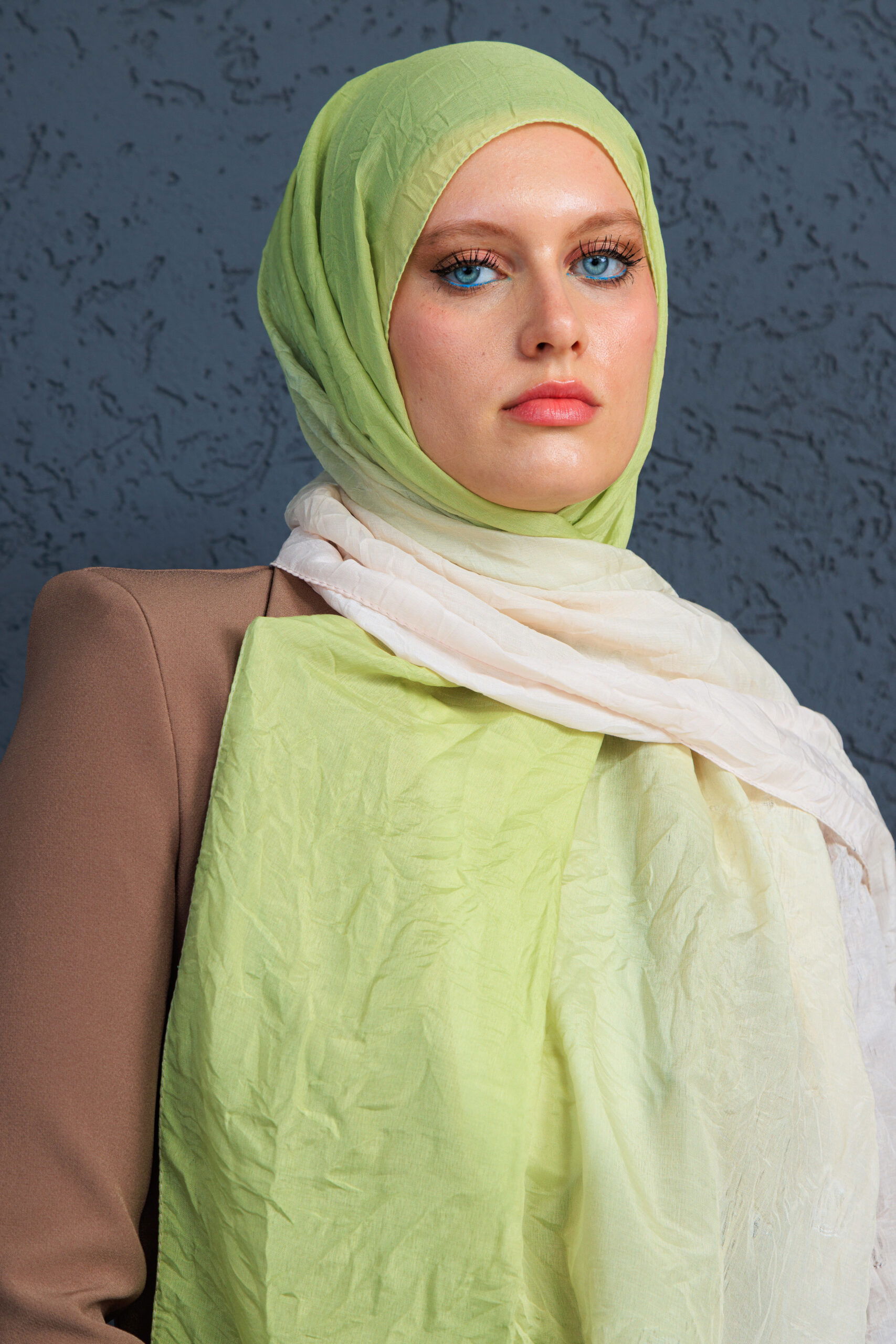 Lotus Şal Serisi- Z-2240 - V-17 - Lime Sarı - Görsel 3