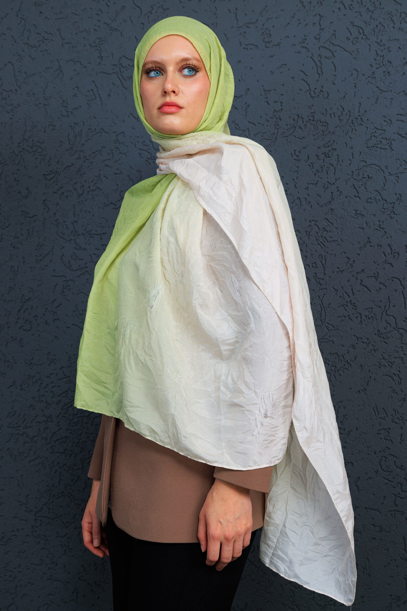 Lotus Şal Serisi- Z-2240 - V-17 - Lime Sarı - Görsel 4