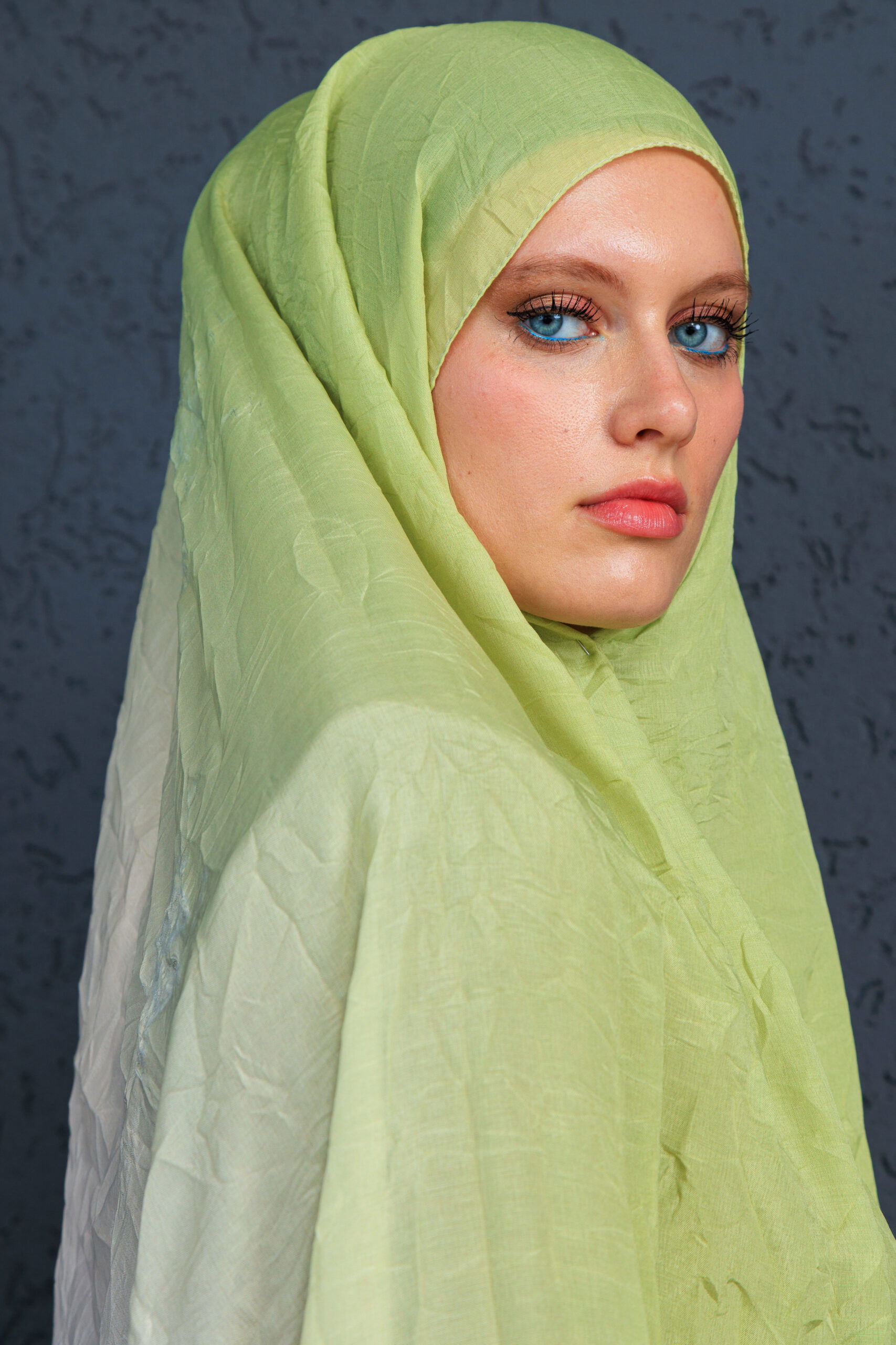 Lotus Şal Serisi- Z-2240 - V-17 - Lime Sarı - Görsel 7