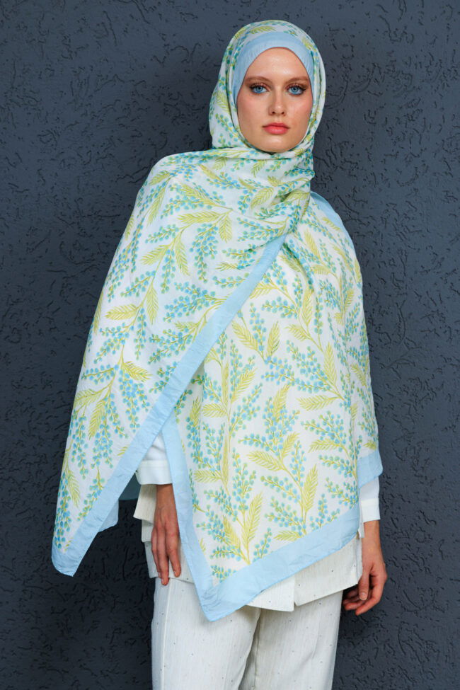 Jakarda Şal Serisi- 469-007- V-4 - Gök Mavi