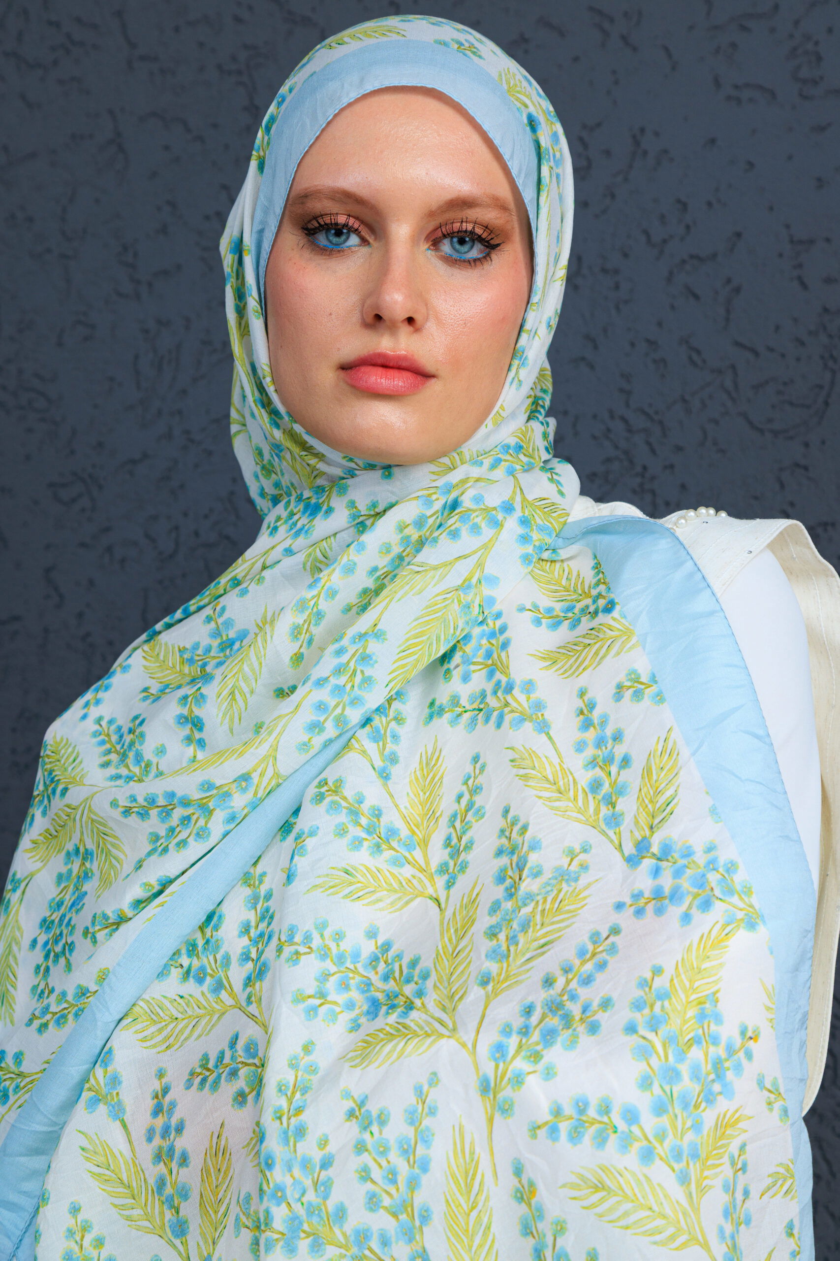 Jakarda Şal Serisi- 469-007- V-4 - Gök Mavi - Görsel 2