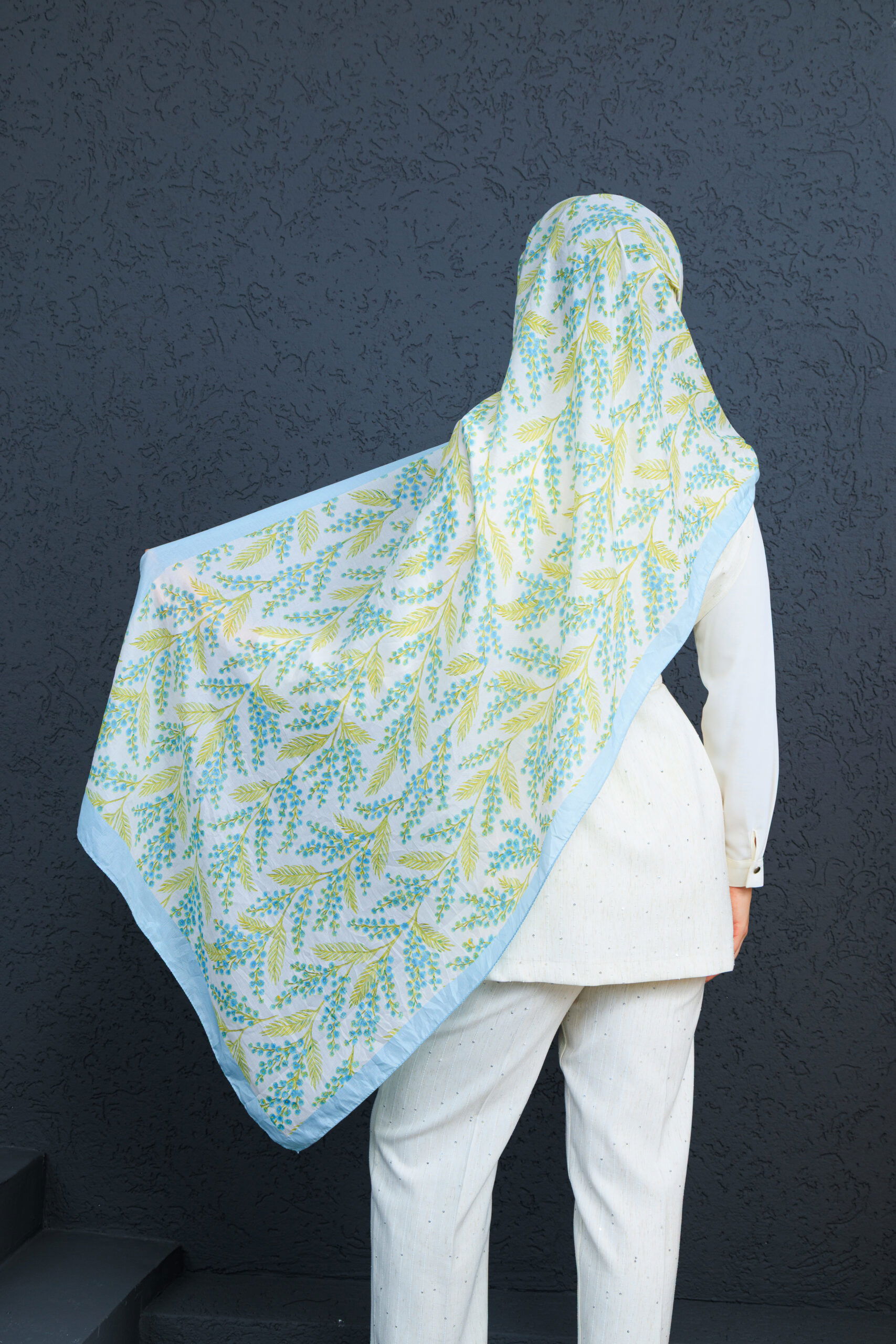 Jakarda Şal Serisi- 469-007- V-4 - Gök Mavi - Görsel 4