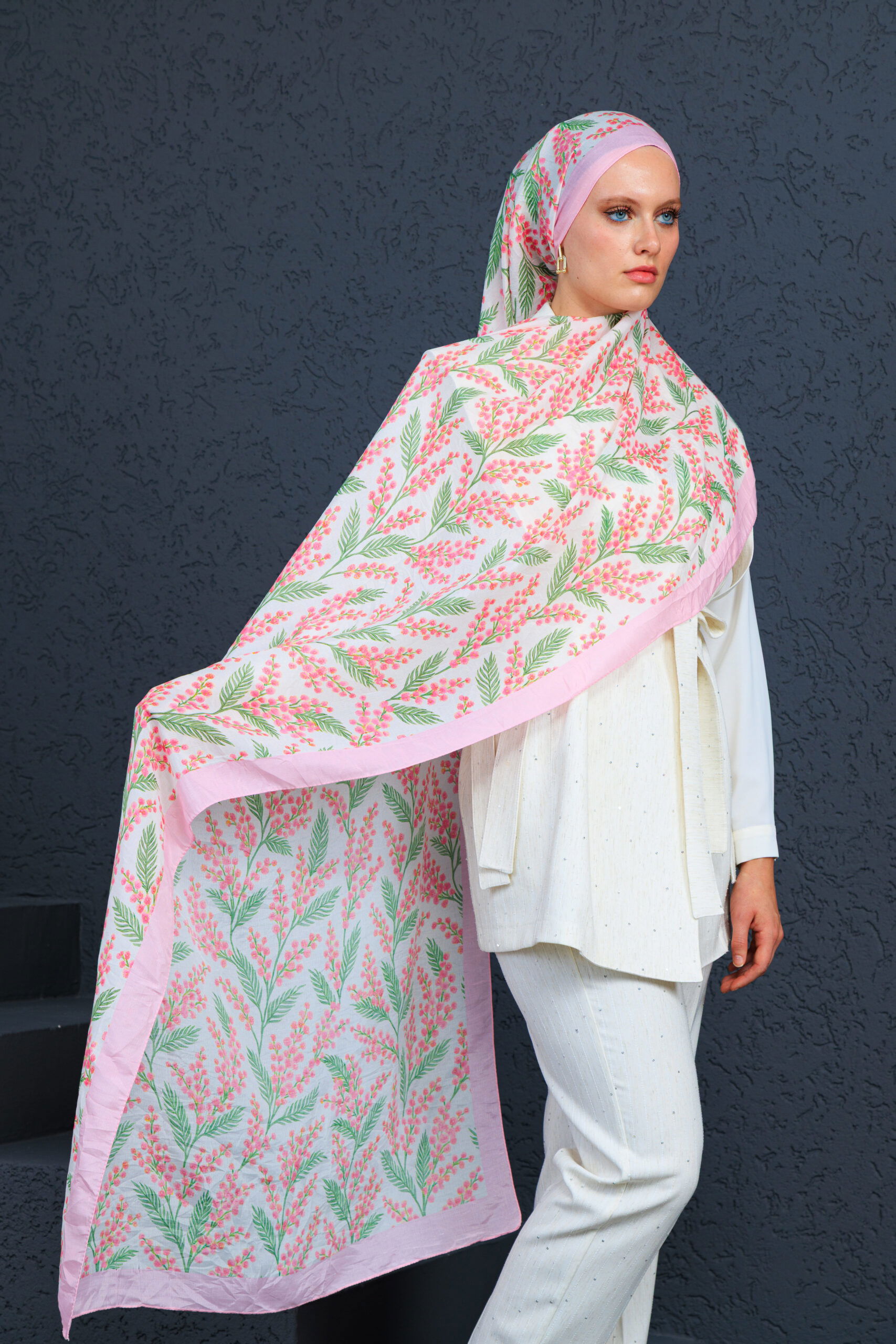 Jakarda Şal Serisi- 469-007- V-2 - Şeker Pembe - Görsel 4