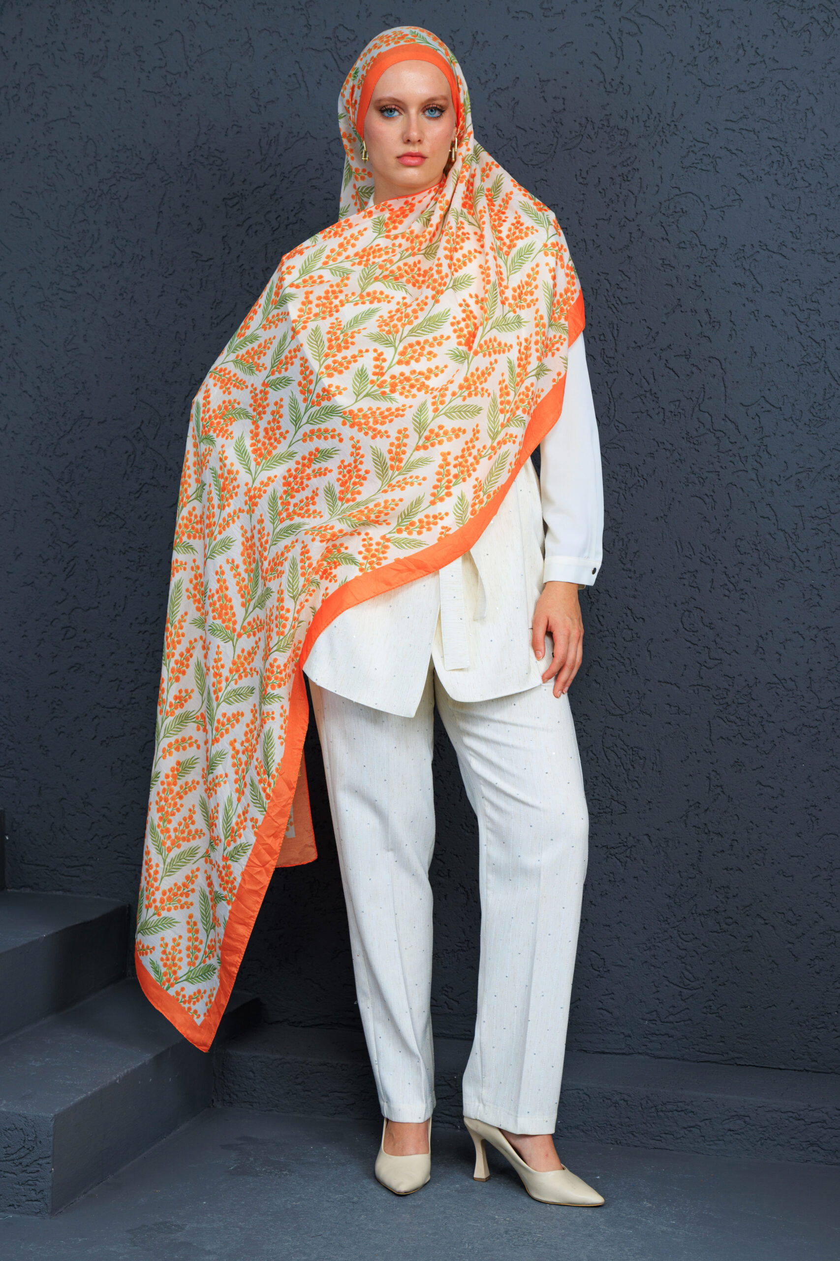 Jakarda Şal Serisi- 469-007- V-3 - Portakal - Görsel 4