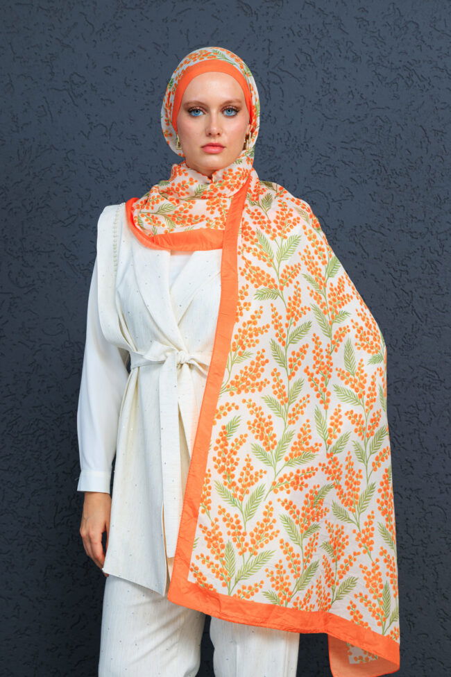 Jakarda Şal Serisi- 469-007- V-3 - Portakal