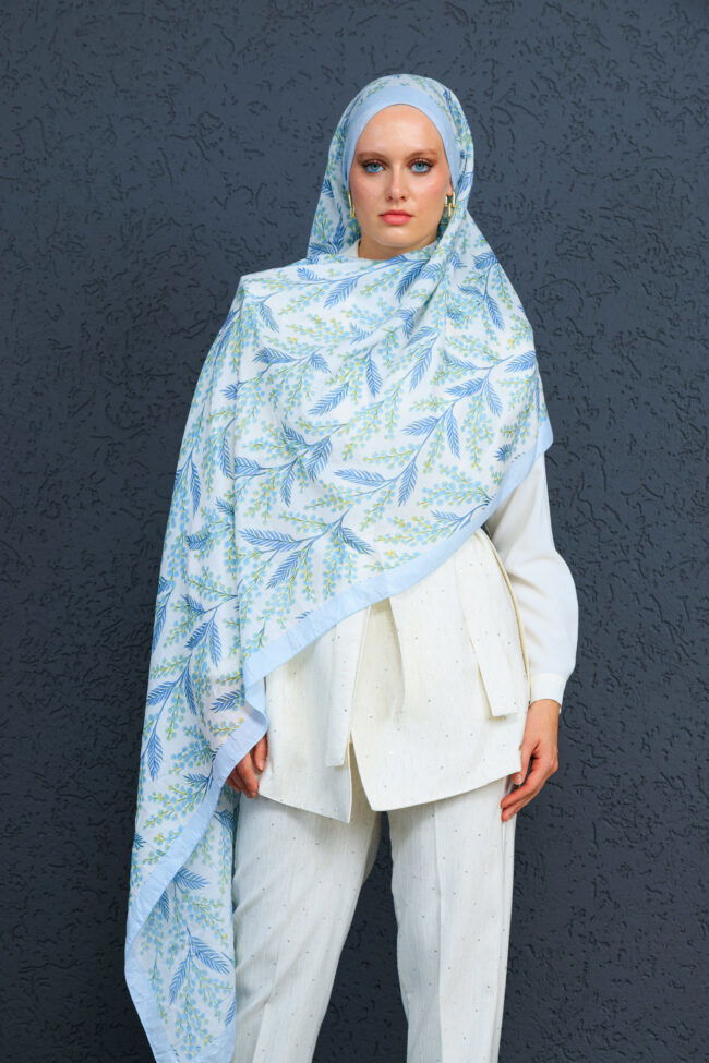 Jakarda Şal Serisi- 469-007- V-5 - Kot Mavi