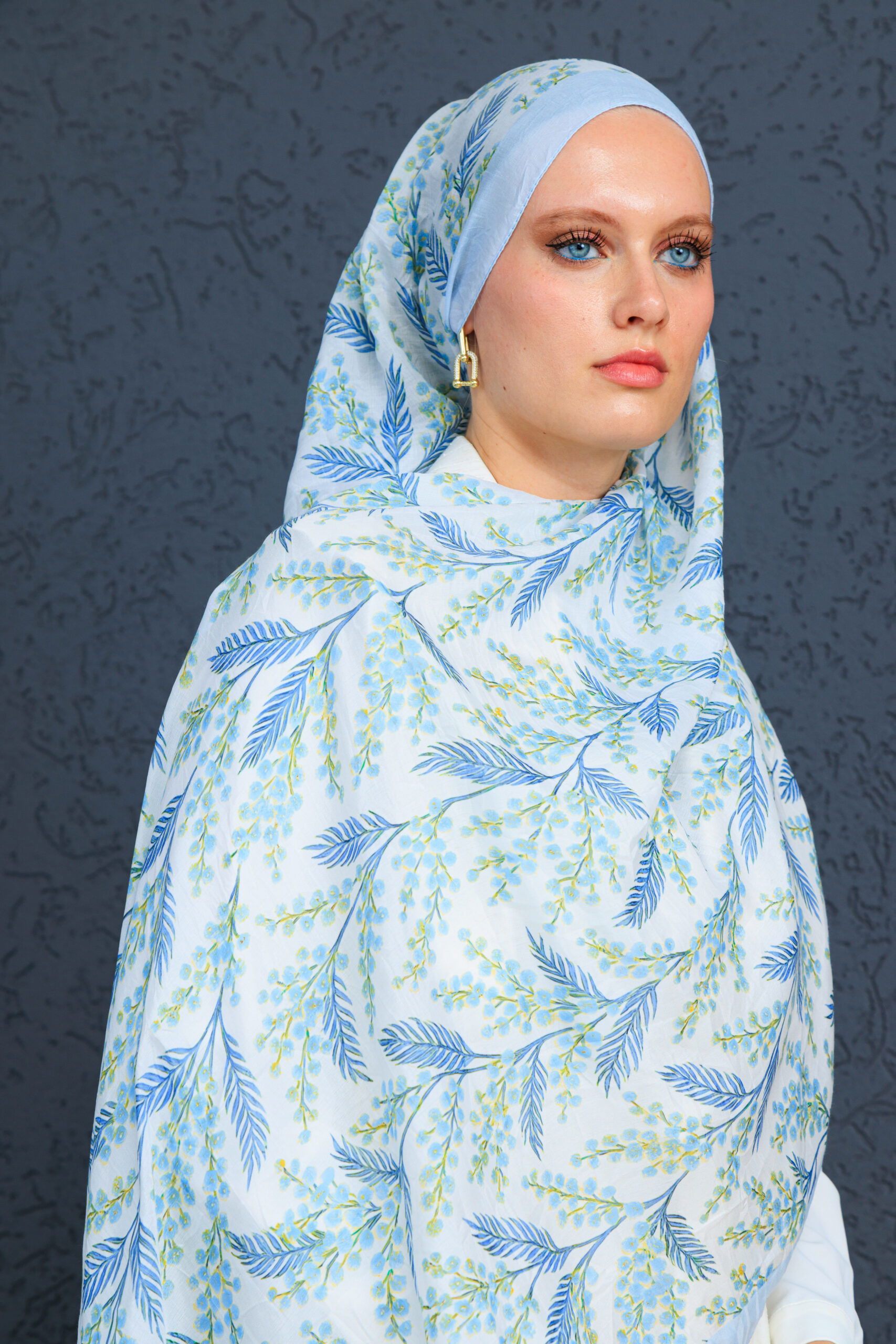 Jakarda Şal Serisi- 469-007- V-5 - Kot Mavi - Görsel 5