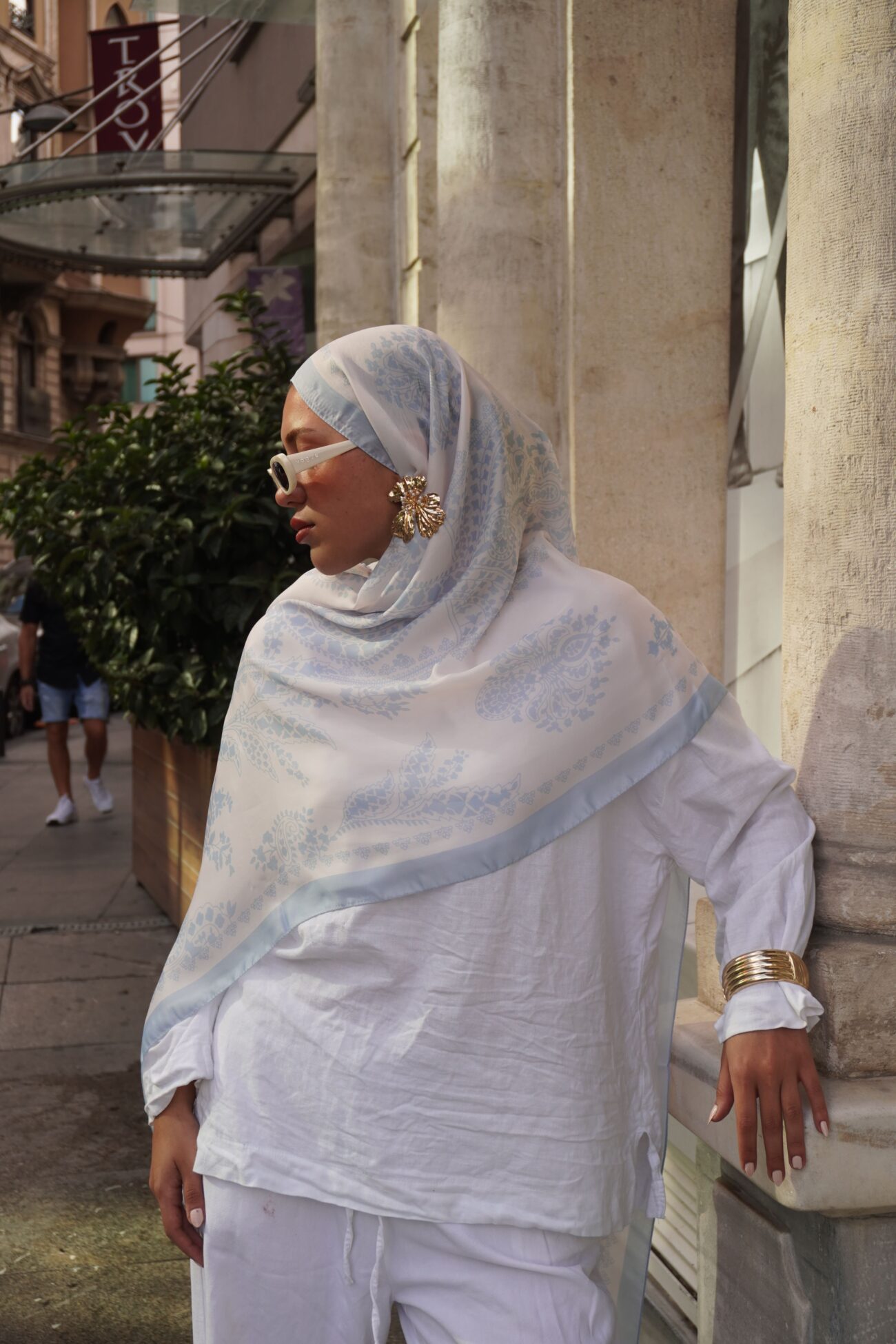 Havai Şal Serisi- 469-001- V-8- Buz Mavi - Görsel 4