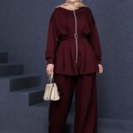 Premium Oysho Elina  İkili Takım TK100246  - Bordo