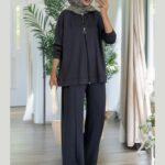 Oysho Fermuarlı Basic İkili Takım BÜYÜK BEDEN  TK2962  -  Füme