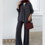 Premium Oysho  Bomber İkili Takım BÜYÜK BEDEN TK100248  -  Füme