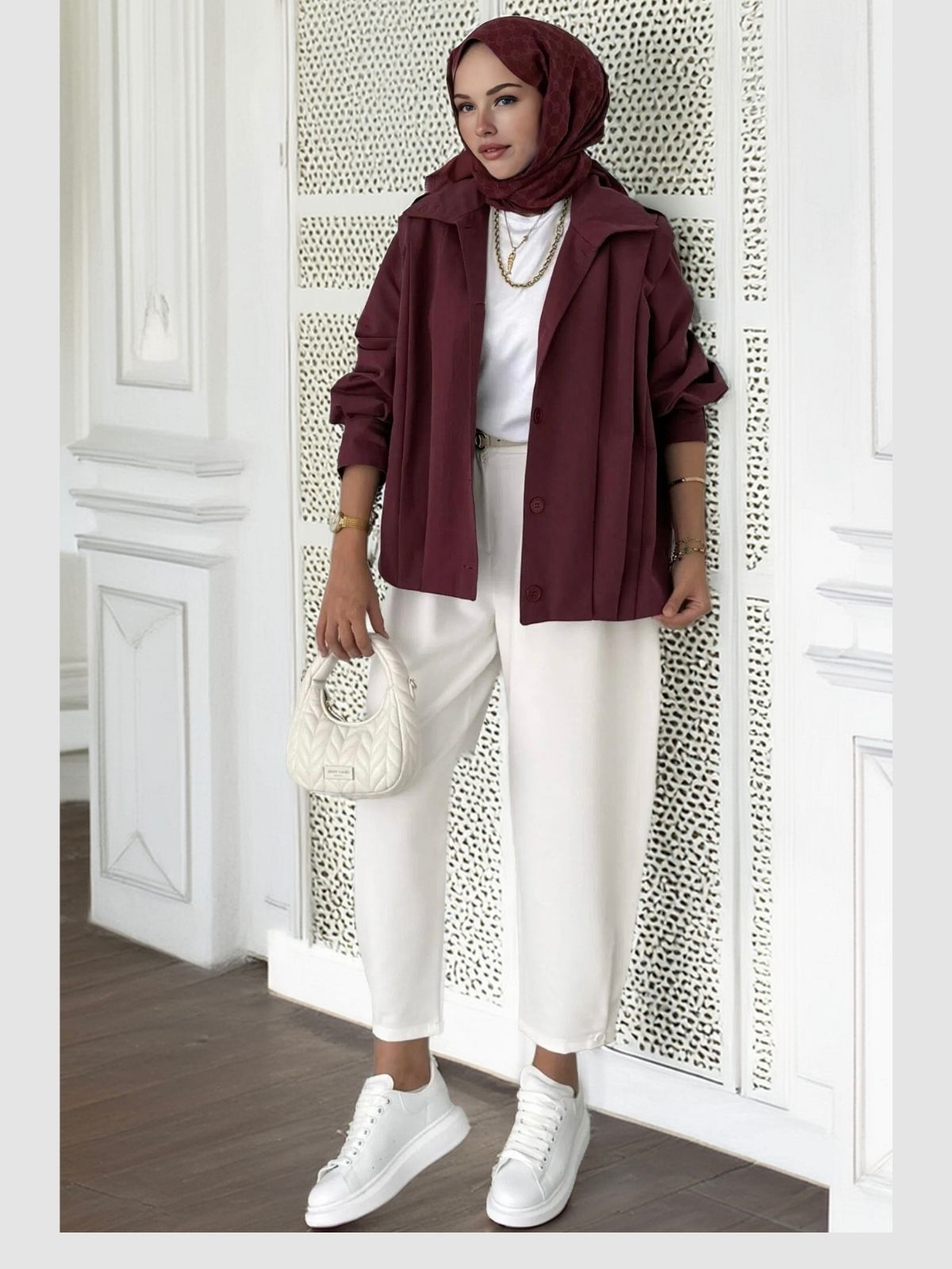 Zara Bomber Trençkot DŞ100237 - Bordo