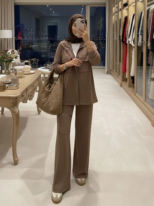 Premium Oysho  Bomber İkili Takım TK100248  -  Taba