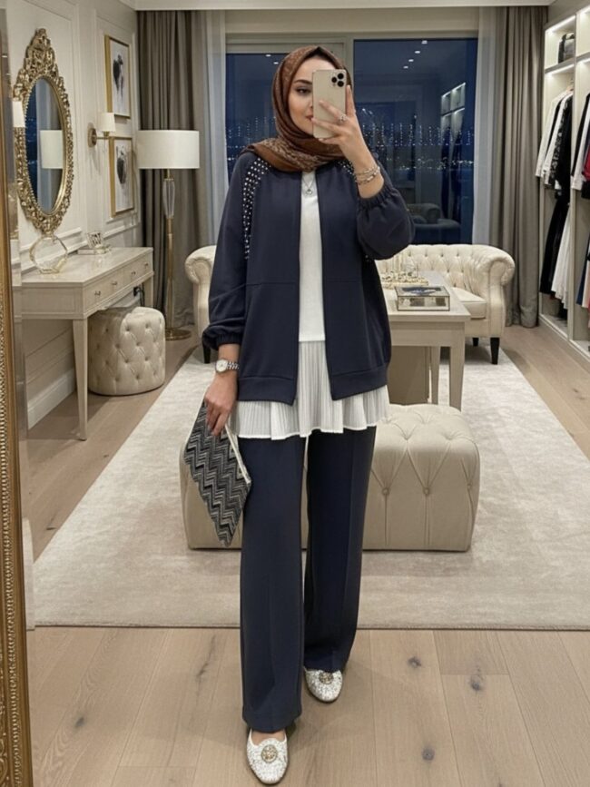 Kai Oysho Taşlı Bomber İkili Takım TK100247  - Antrasit