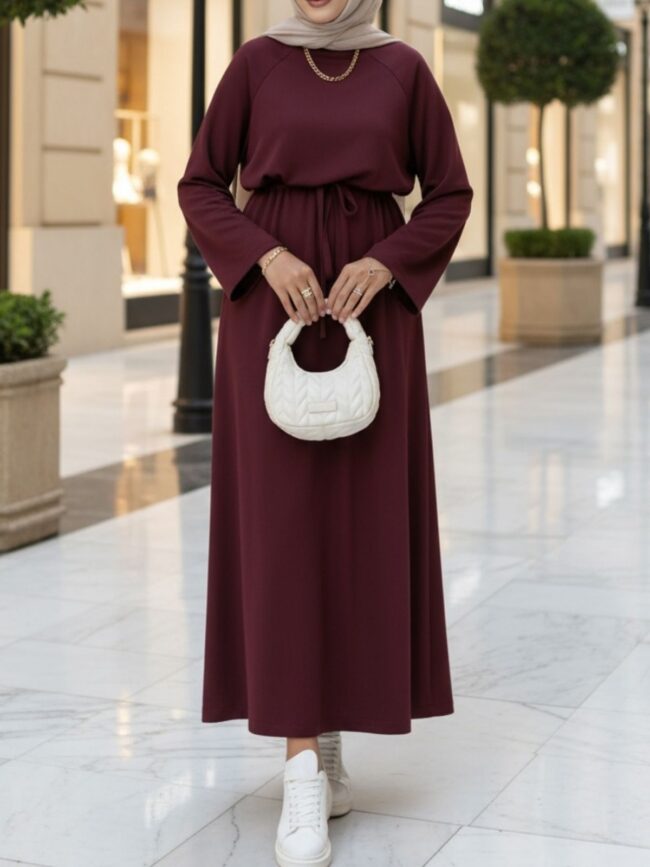 Oysho Elbise L100221 - Bordo