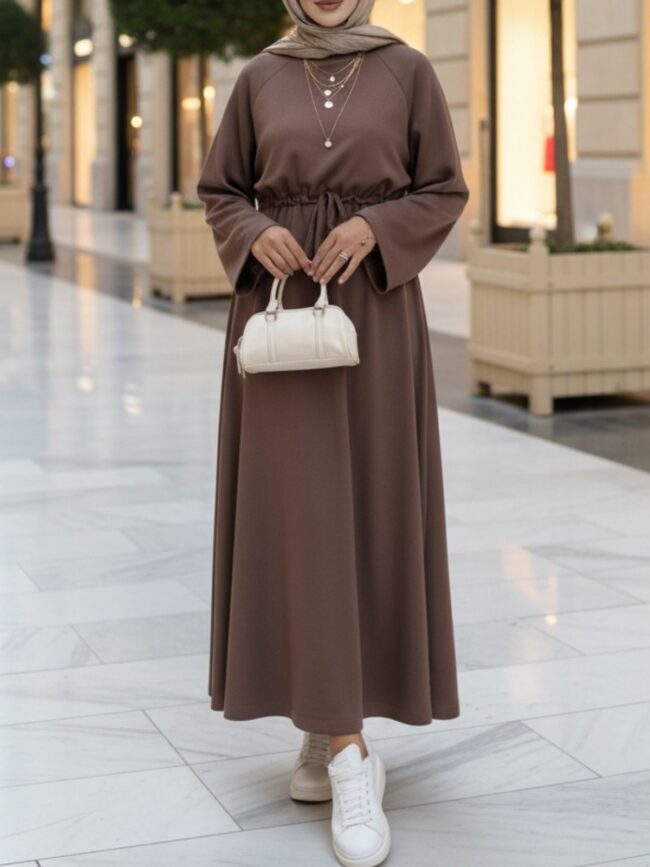 Oysho Elbise L100221 - Kahve