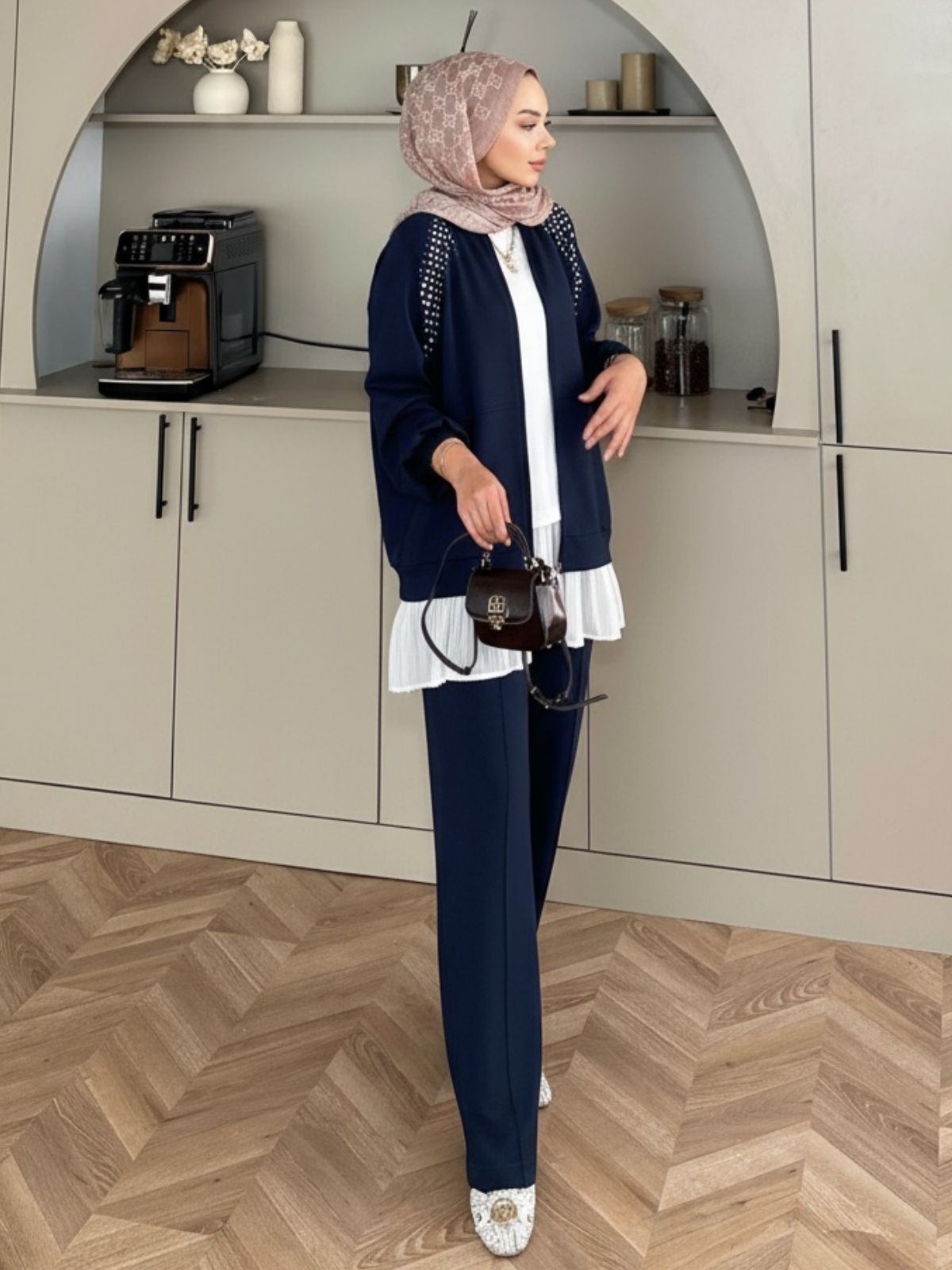 Kai Oysho Taşlı Bomber İkili Takım TK100247 - Lacivert