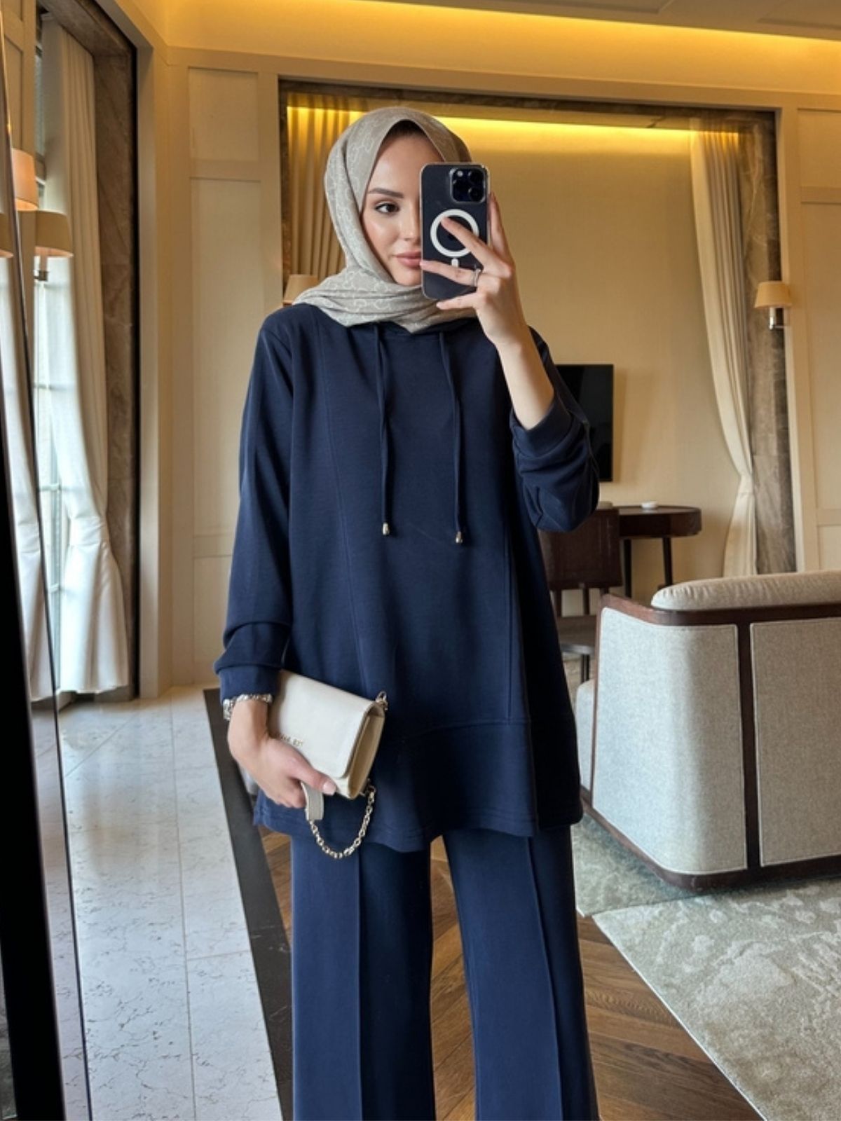 Premium Oysho Edoril İkili Takım TK100255 - Lacivert - Görsel 2