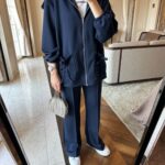 Premium Oysho Liona  İkili Takım TK100256 - Lacivert