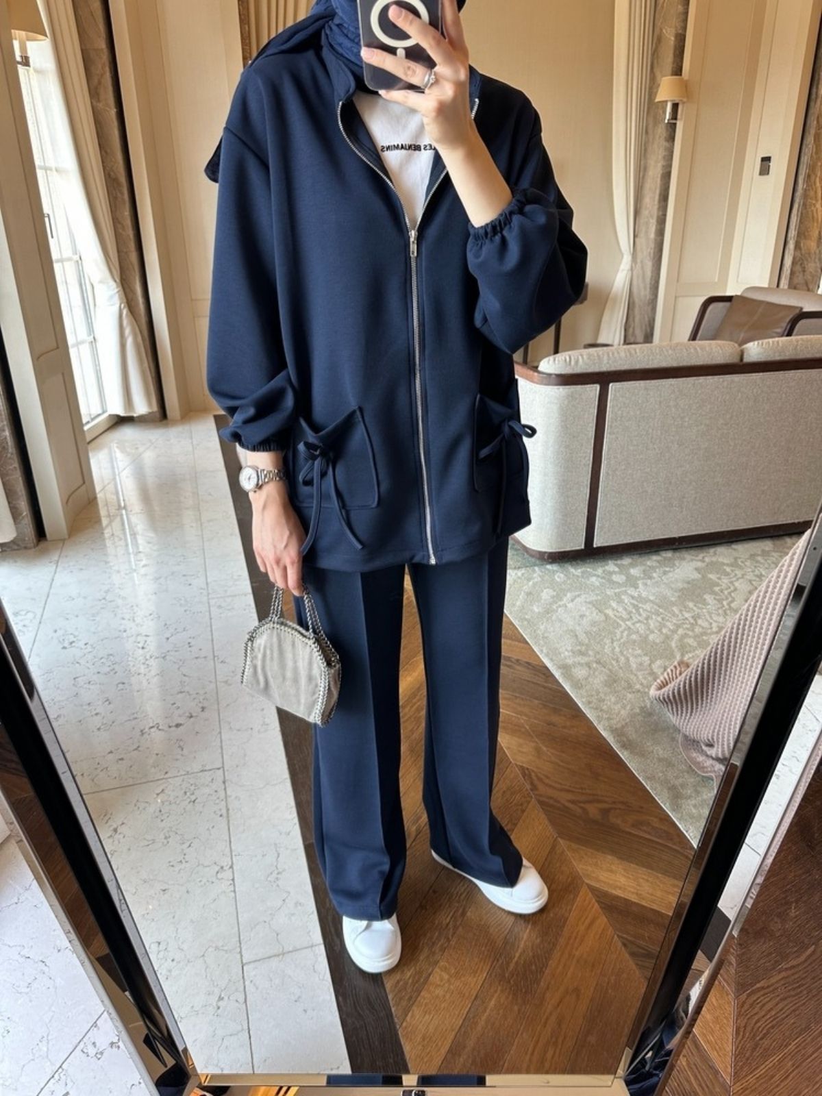 Premium Oysho Liona  İkili Takım TK100256 - Lacivert
