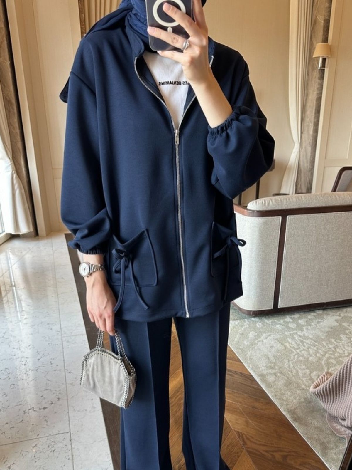 Premium Oysho Liona  İkili Takım TK100256 - Lacivert - Görsel 2