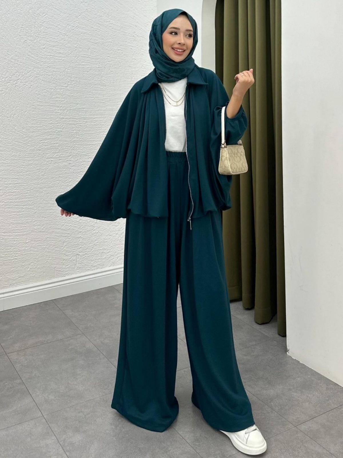 Premium Oysho Saoris İkili Takım TK100257 - Petrol