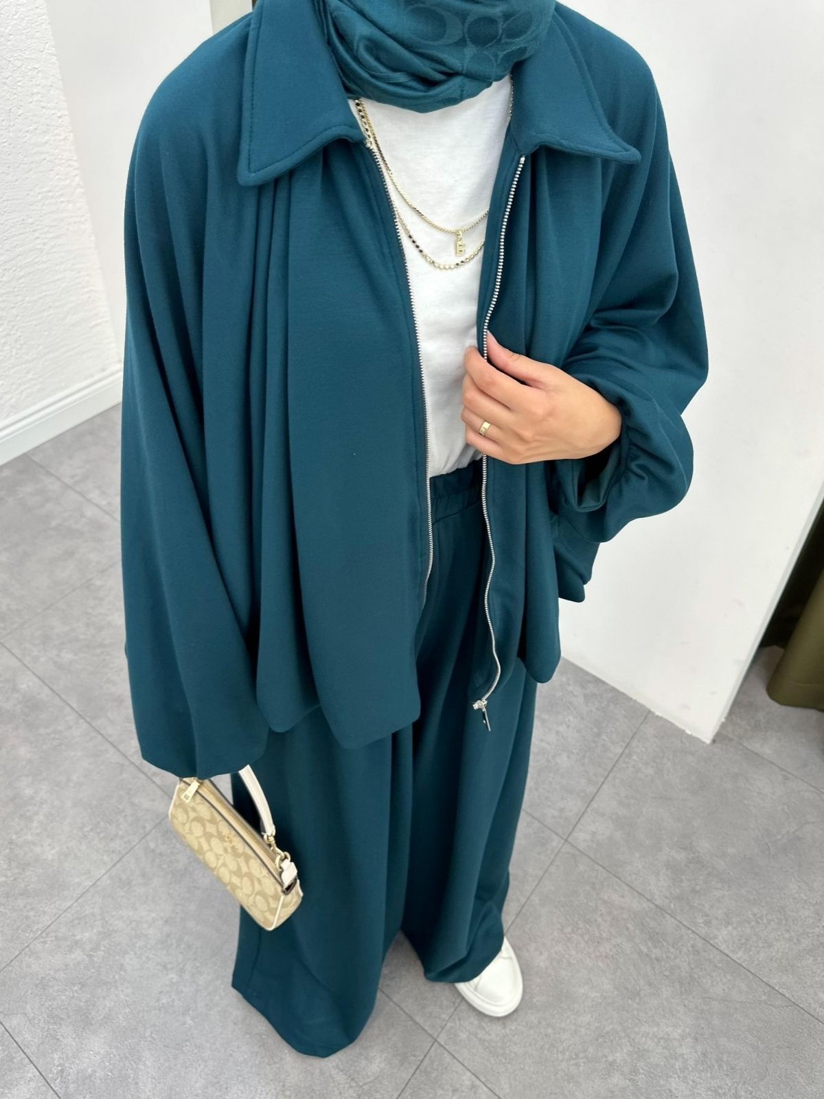 Premium Oysho Saoris İkili Takım TK100257 - Petrol - Görsel 2