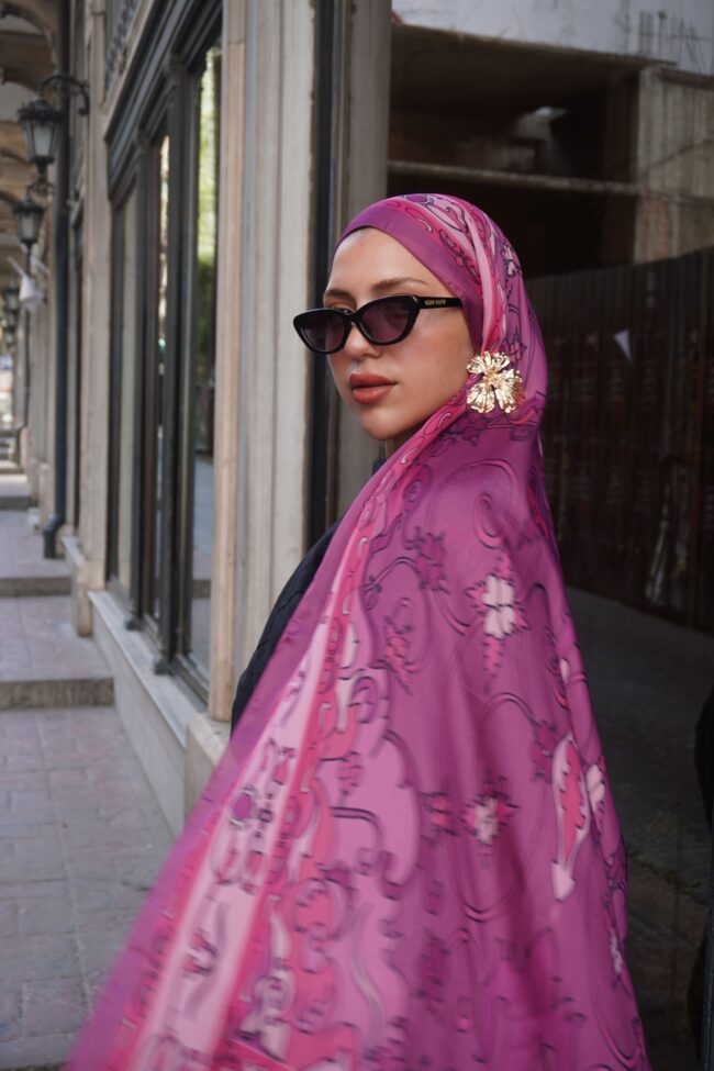 Zerefşan Şal Serisi- 469-003- V-13 - Vişne