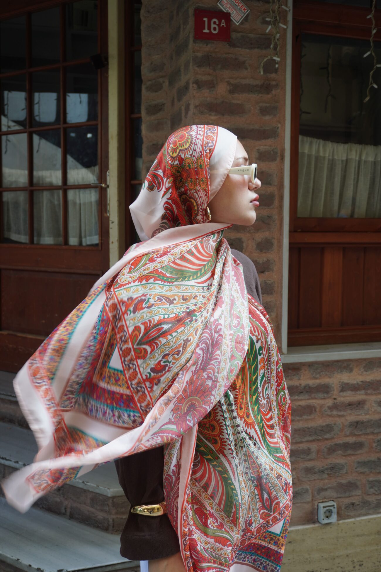 New Zuhur Şal Serisi- 469-002- V-9 - Kiremit - Görsel 2