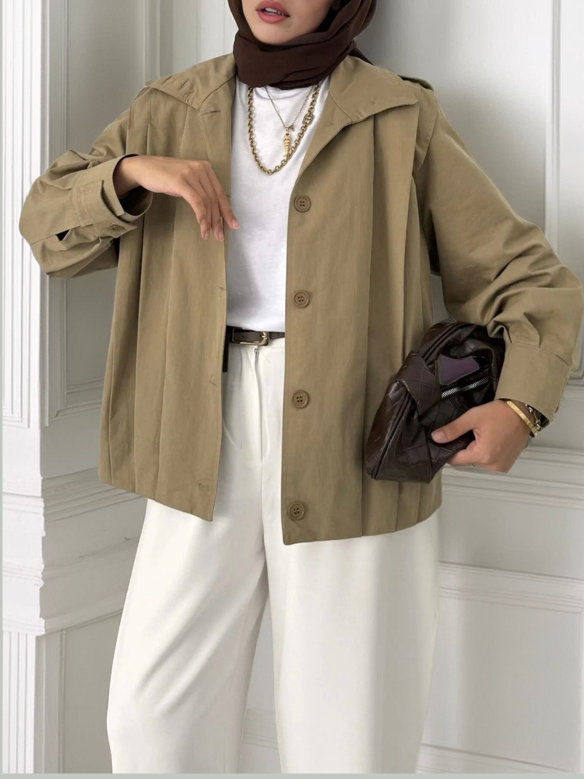 Zara Bomber Trençkot  DŞ100237 - Haki - Görsel 2