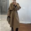 Pelerin Detay  Kuşaklı Trençkot DŞ100236 - Camel