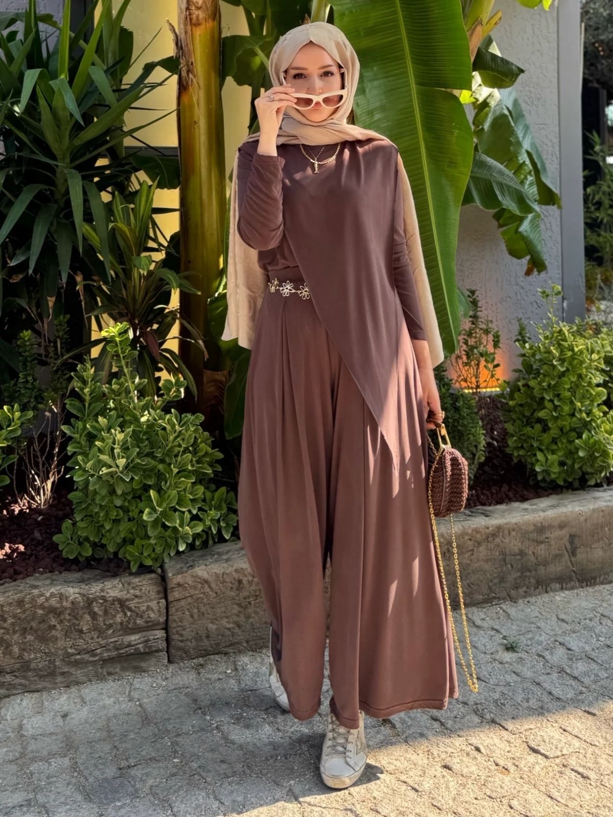 Pinterest Premium Oysho İkili Takım TK100241 - Kahve - Görsel 3