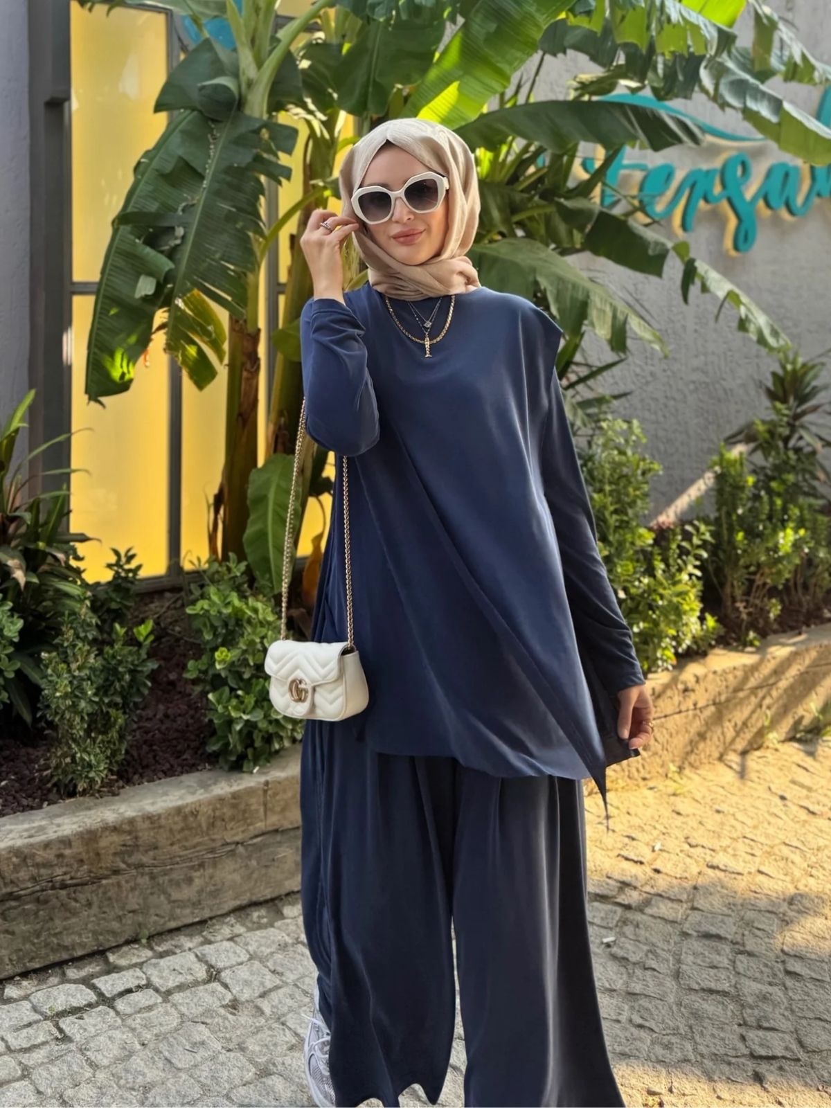Pinterest Premium Oysho İkili Takım TK100241 -Füme - Görsel 2