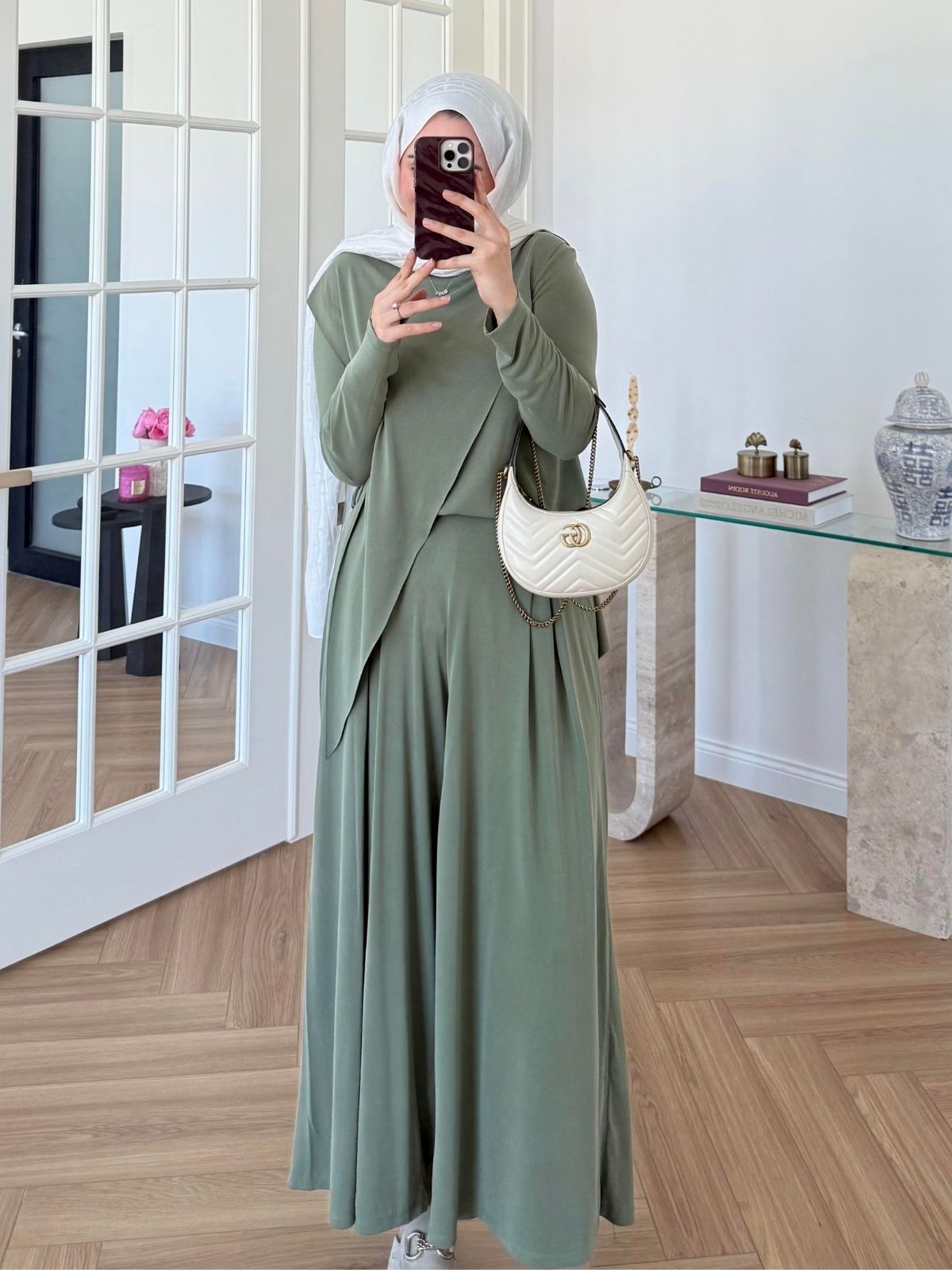 Pinterest Premium Oysho İkili Takım TK100241 -  Haki - Görsel 2