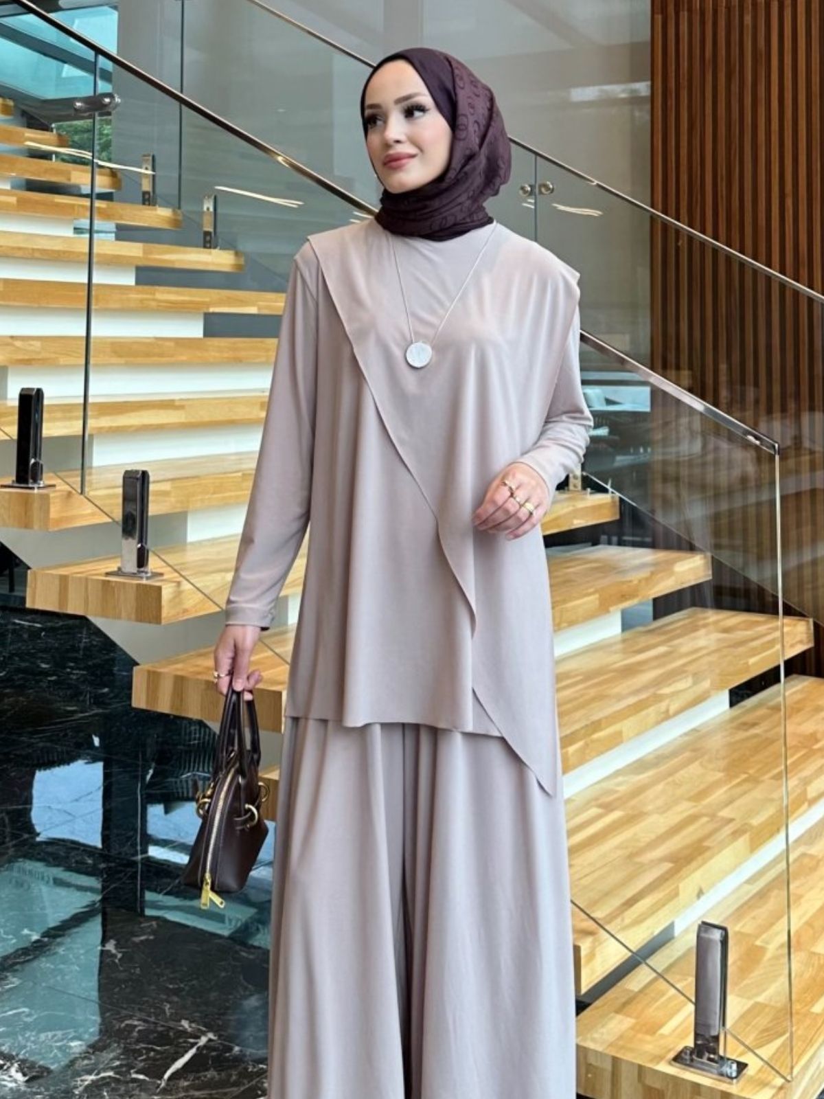 Pinterest Premium Oysho İkili Takım TK100241 - Bej - Görsel 2