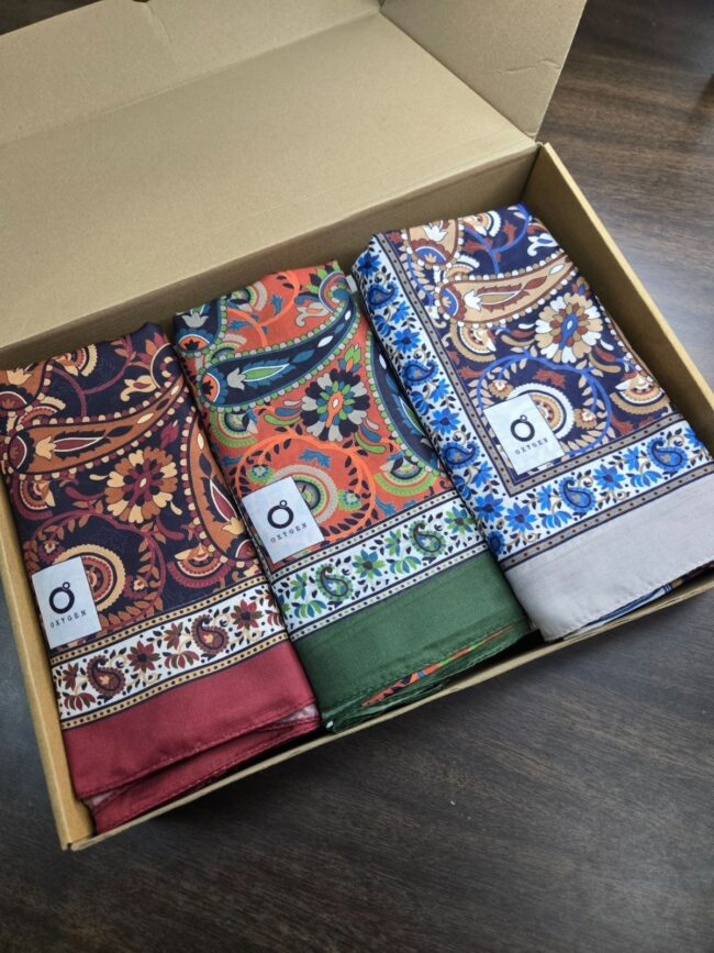 En Çok Satan 3'LÜ Etro Buta Desen Pamuk İpek Şal -  KT377358