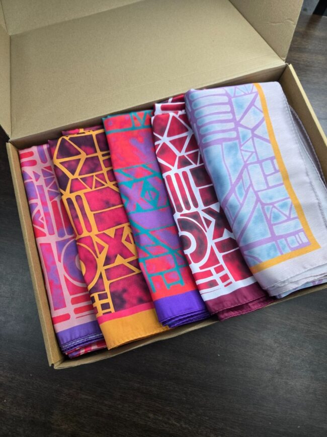 En Çok Satan 5'Lİ Oxxo Desen Vual İpek Eşarp - KT6203662