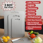 Paslanmaz Çelik Kesme Tahtası 3'lü - EV100245