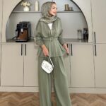 Premium Oysho Elina  İkili Takım BÜYÜK BEDEN TK100246  - Çağla
