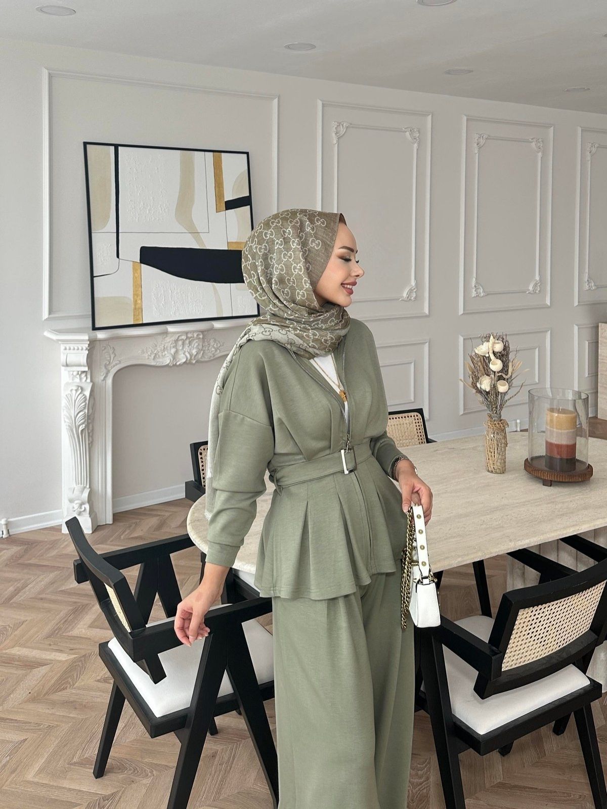 Premium Oysho Elina  İkili Takım TK100246  - Çağla - Görsel 4