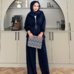 Premium Oysho Elina İkili Takım BÜYÜK BEDEN TK100246 - Lacivert