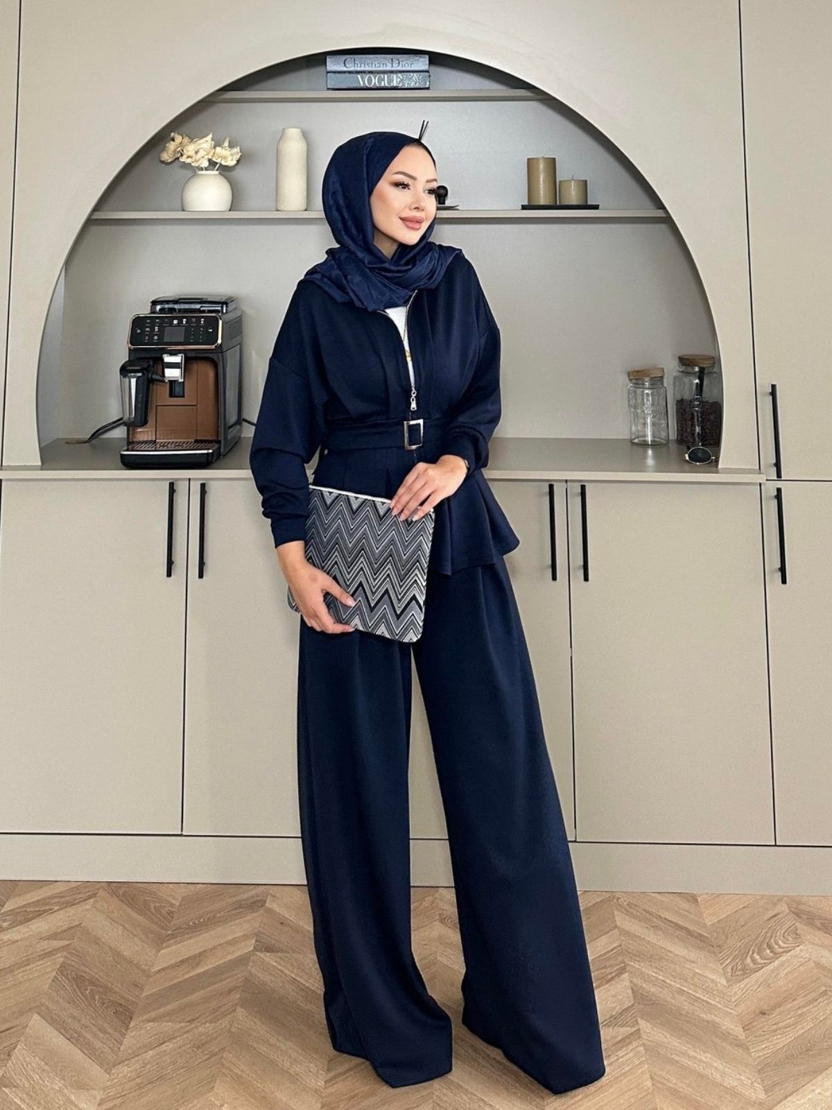 Premium Oysho Elina İkili Takım BÜYÜK BEDEN TK100246 - Lacivert - Görsel 3